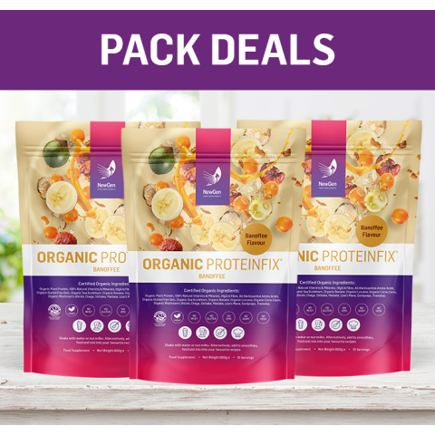 3  x Organic ProteinFix Banoffee - Pack Deal!